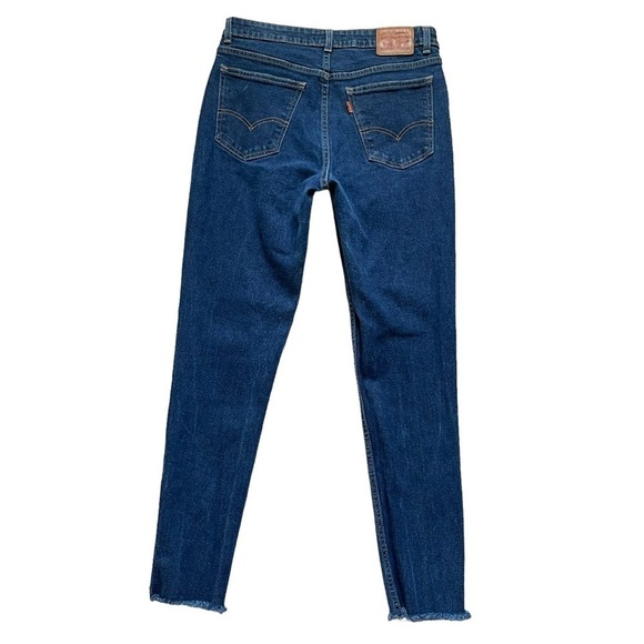 Levi’s 721 Women’s Vintage High Rise Skinny Jeans Size 30 Orange Tab Zip Ankle - Picture 6 of 12